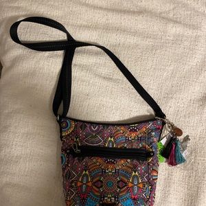 Colorful, Bold Sakroots Crossbody Bag with Llama Print - never been worn